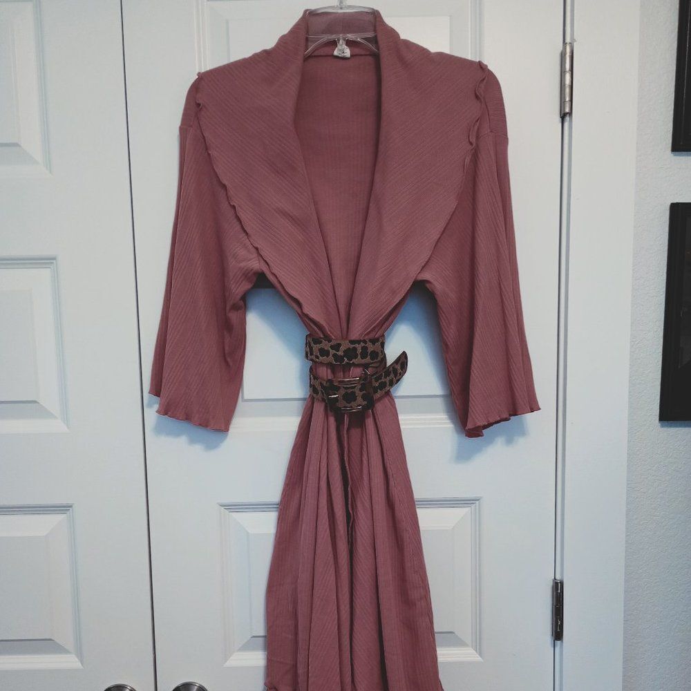 **SALE ITEM** Oversized Fit, Cardigan/Duster/Kimono Scalloped Hemline, Size S/M